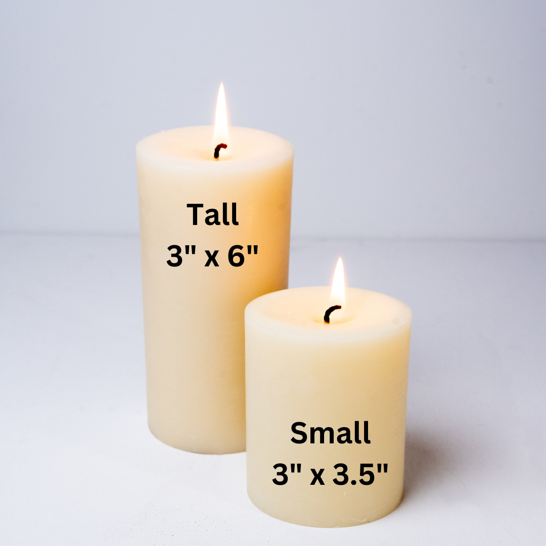 Tall Beeswax Pillar Candle