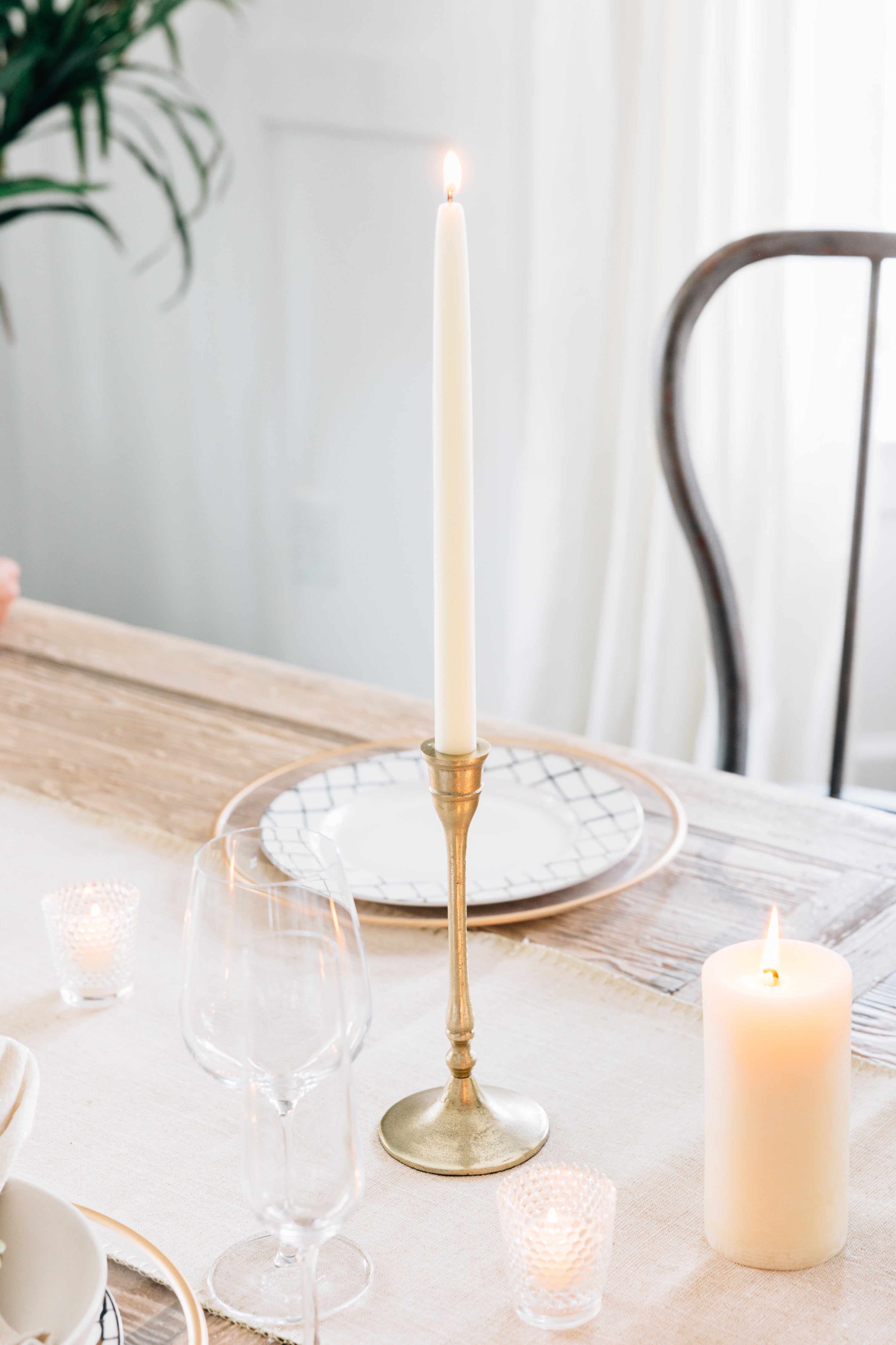 Pure Beeswax Taper Candles - Set of 2
