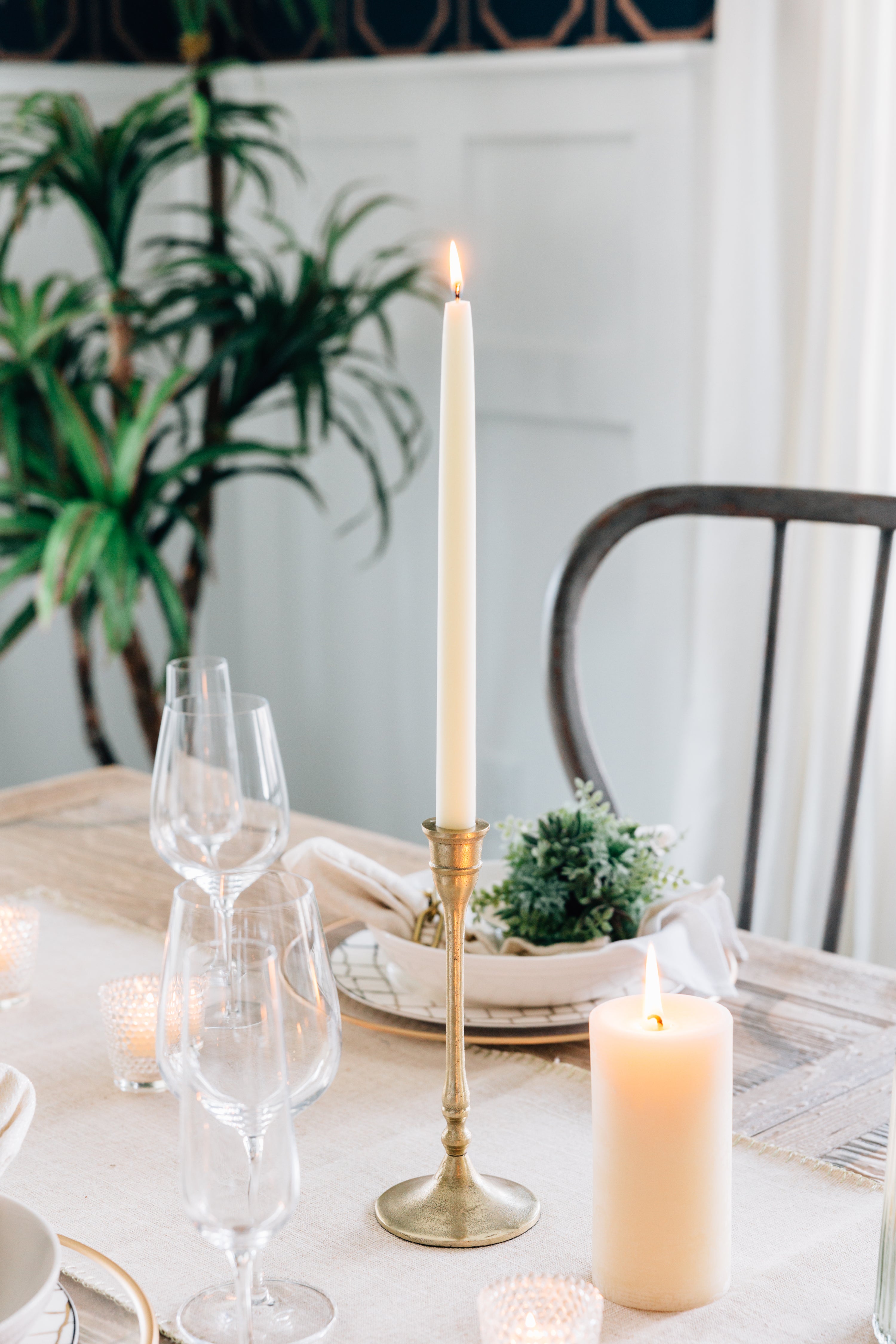 Pure Beeswax Taper Candles - Set of 2