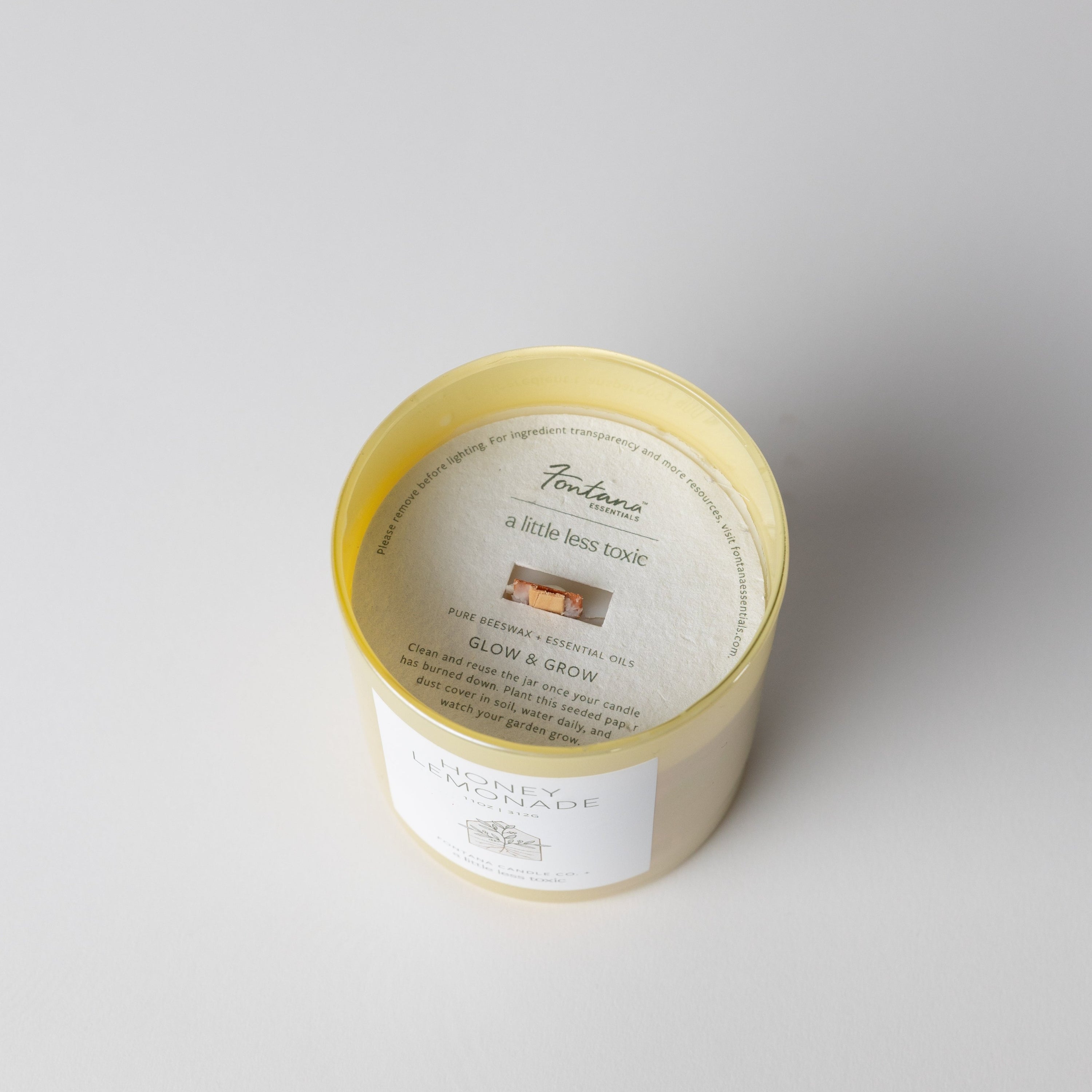 A Little Less Toxic x Fontana Honey Lemonade Candles