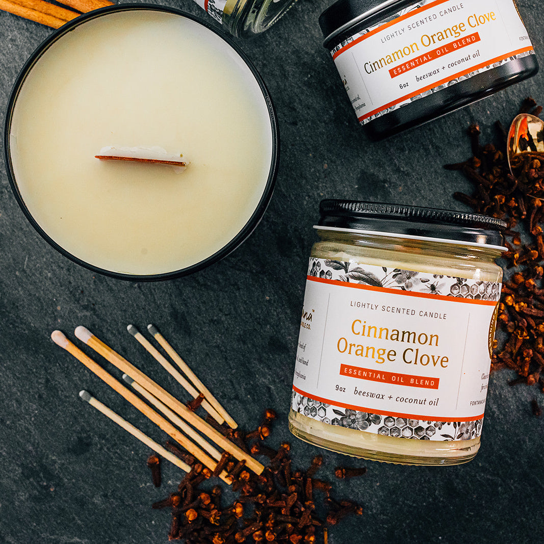 Cinnamon Orange Clove Essential Oil Candles Wax Melts