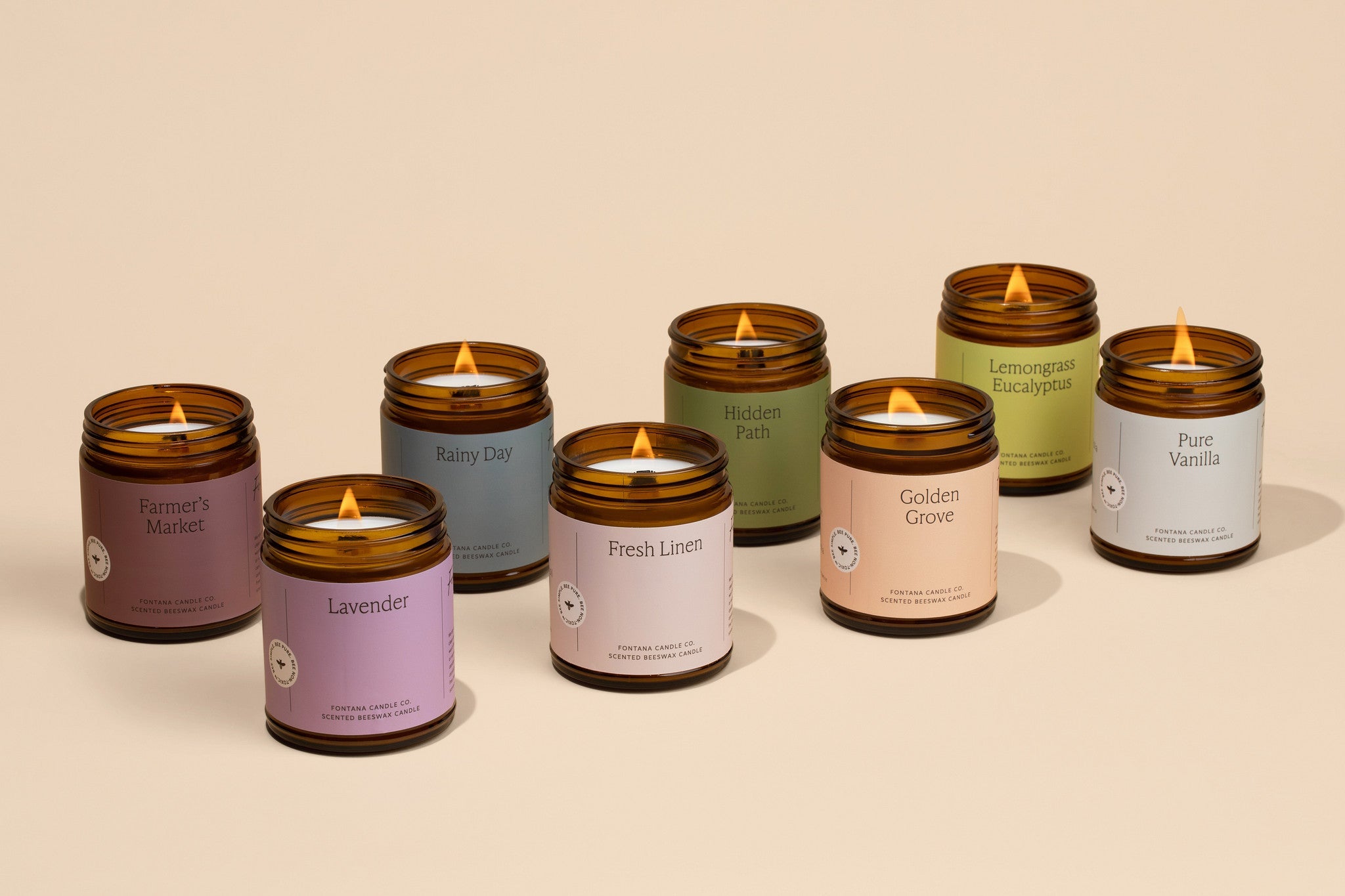 Fontana Candle Co. - Lavender Vanilla Tangerine Essential Oil Beeswax Jar Candle