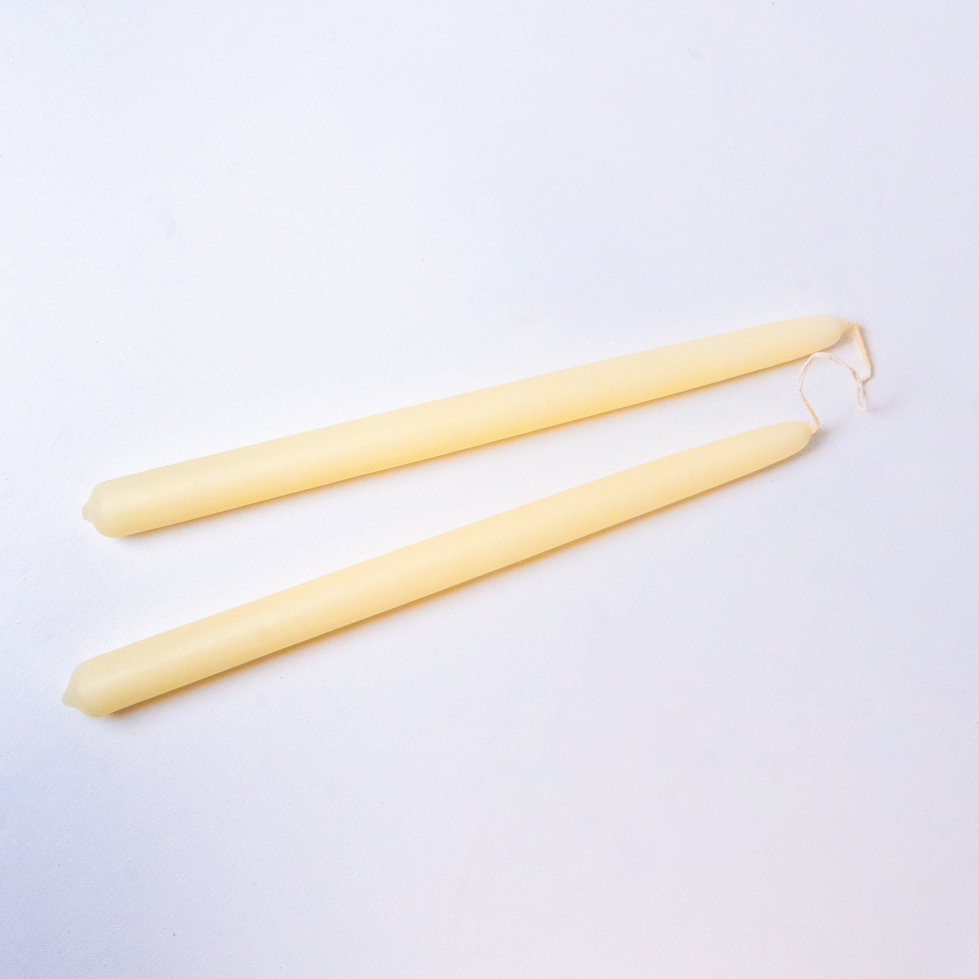 Pure Beeswax Taper Candles - Set of 2