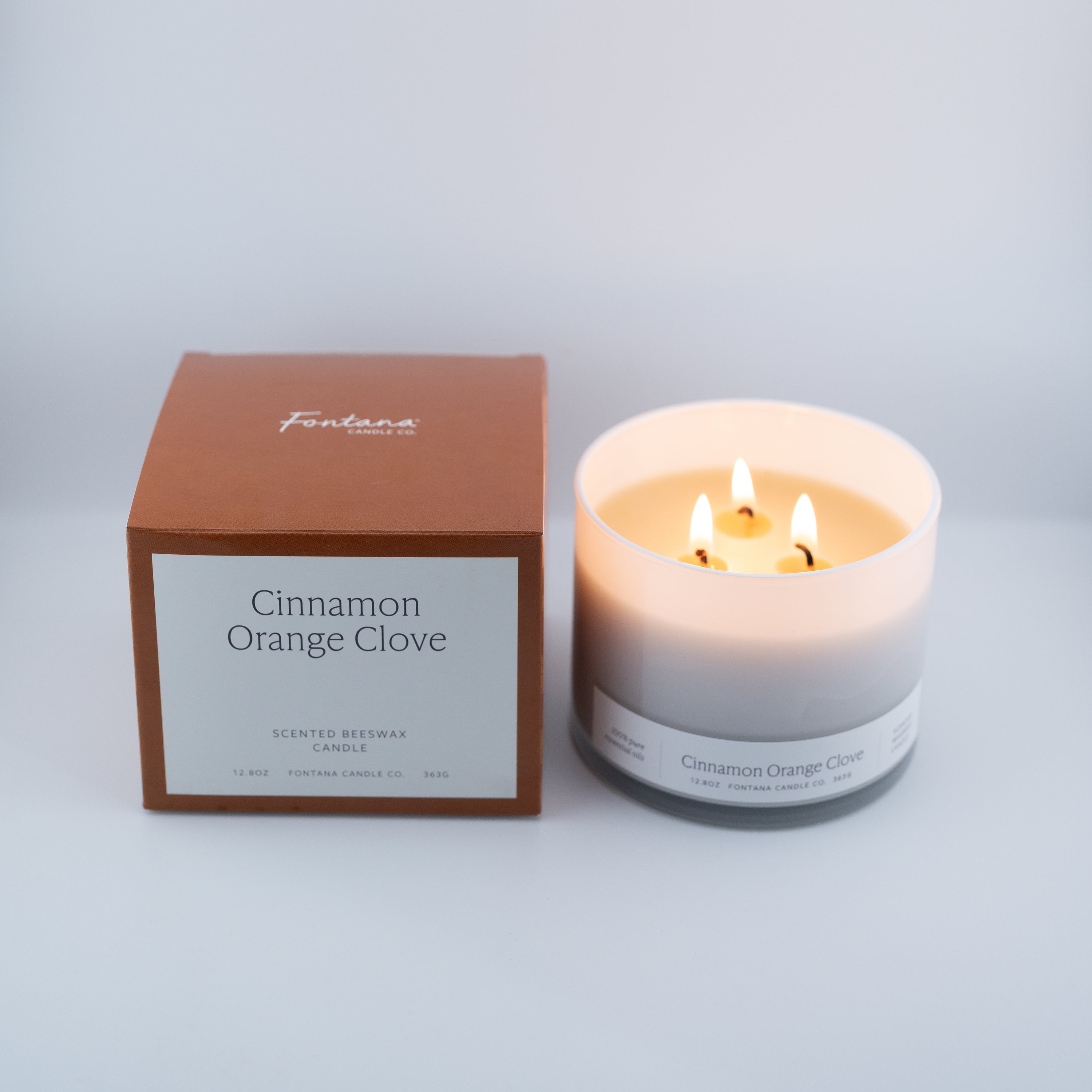 Cinnamon Orange Clove 3-Wick Natural Beeswax Candle