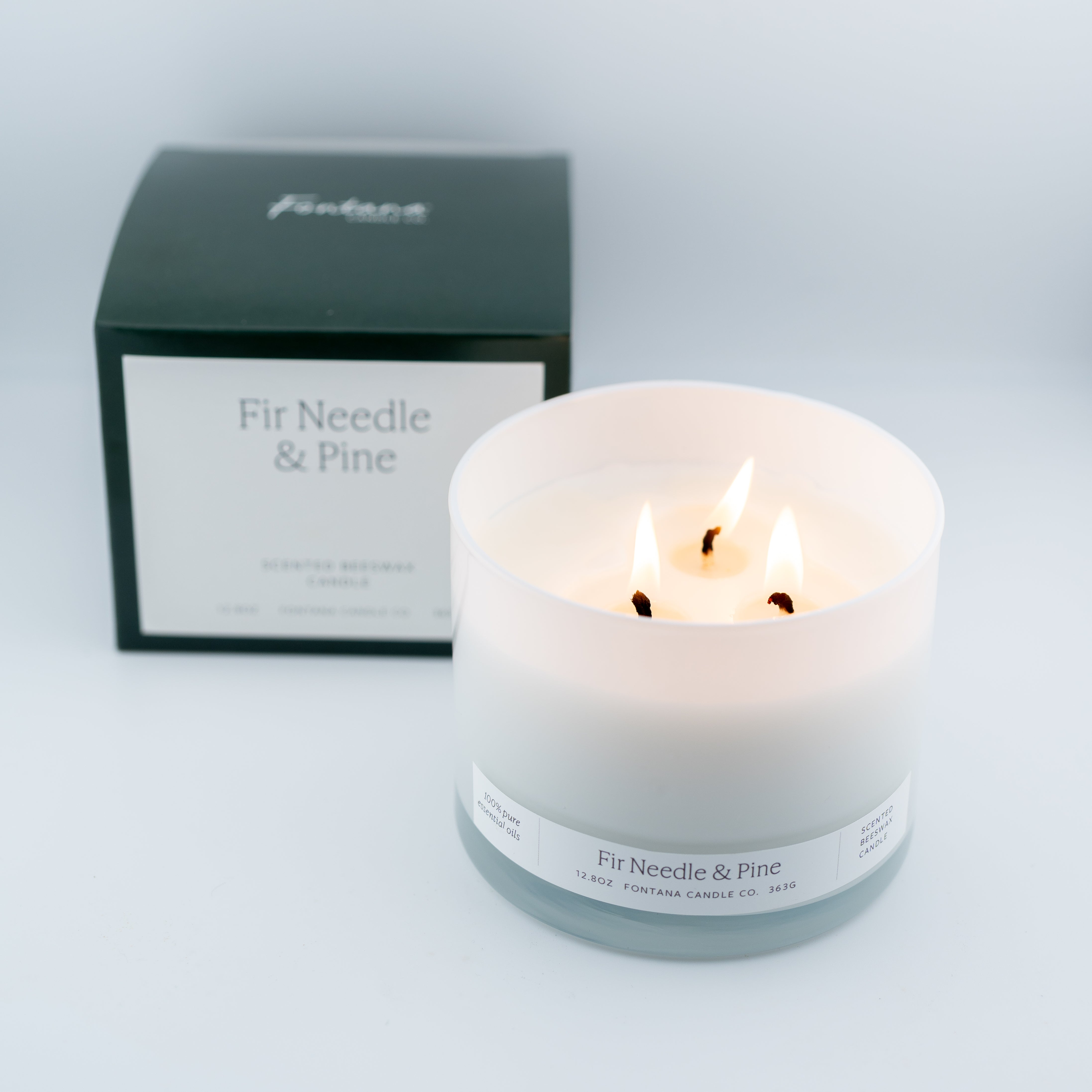 Fir Needle & Pine 3-Wick Beeswax & Essential Oil Candle