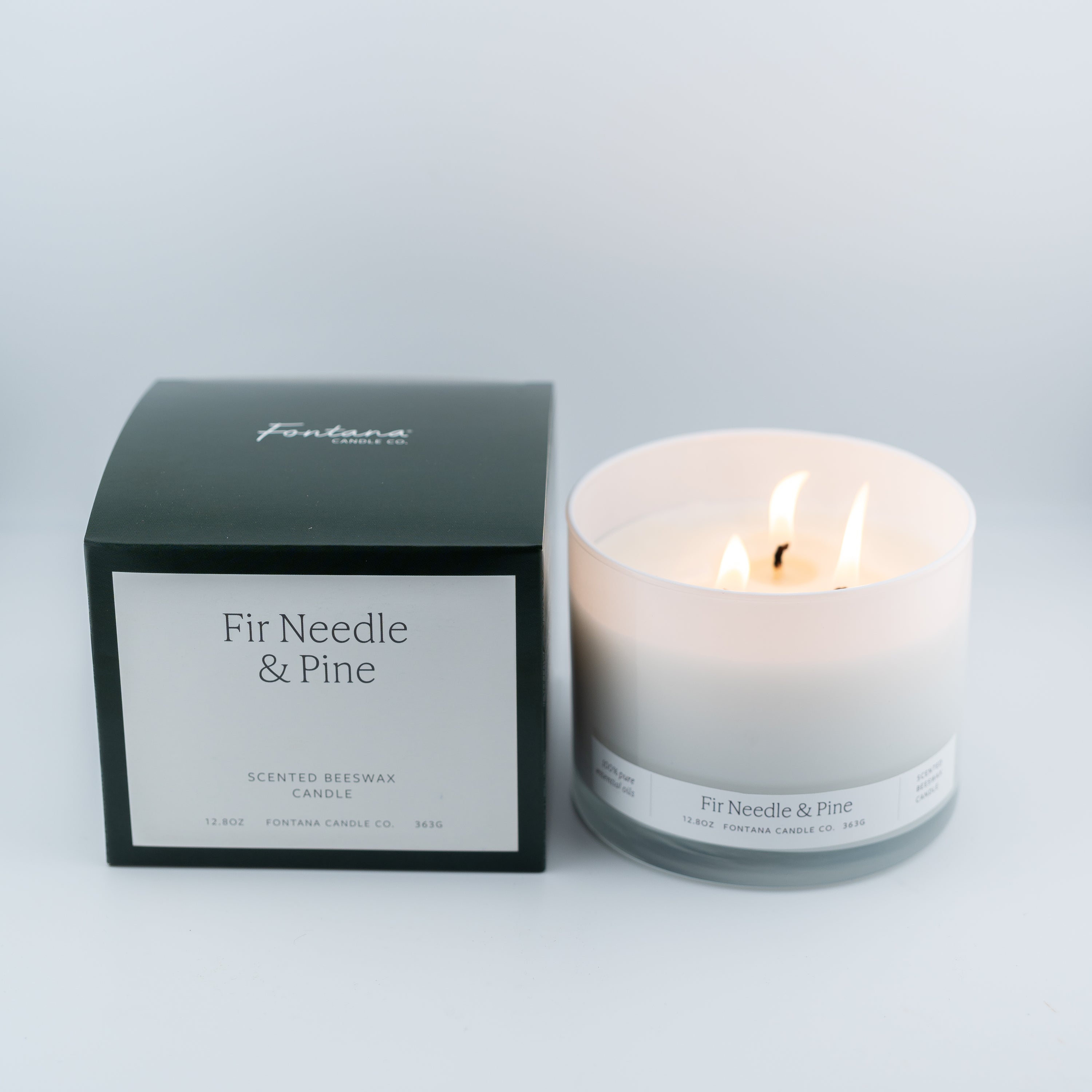 Fir Needle & Pine 3-Wick Natural Beeswax Candle