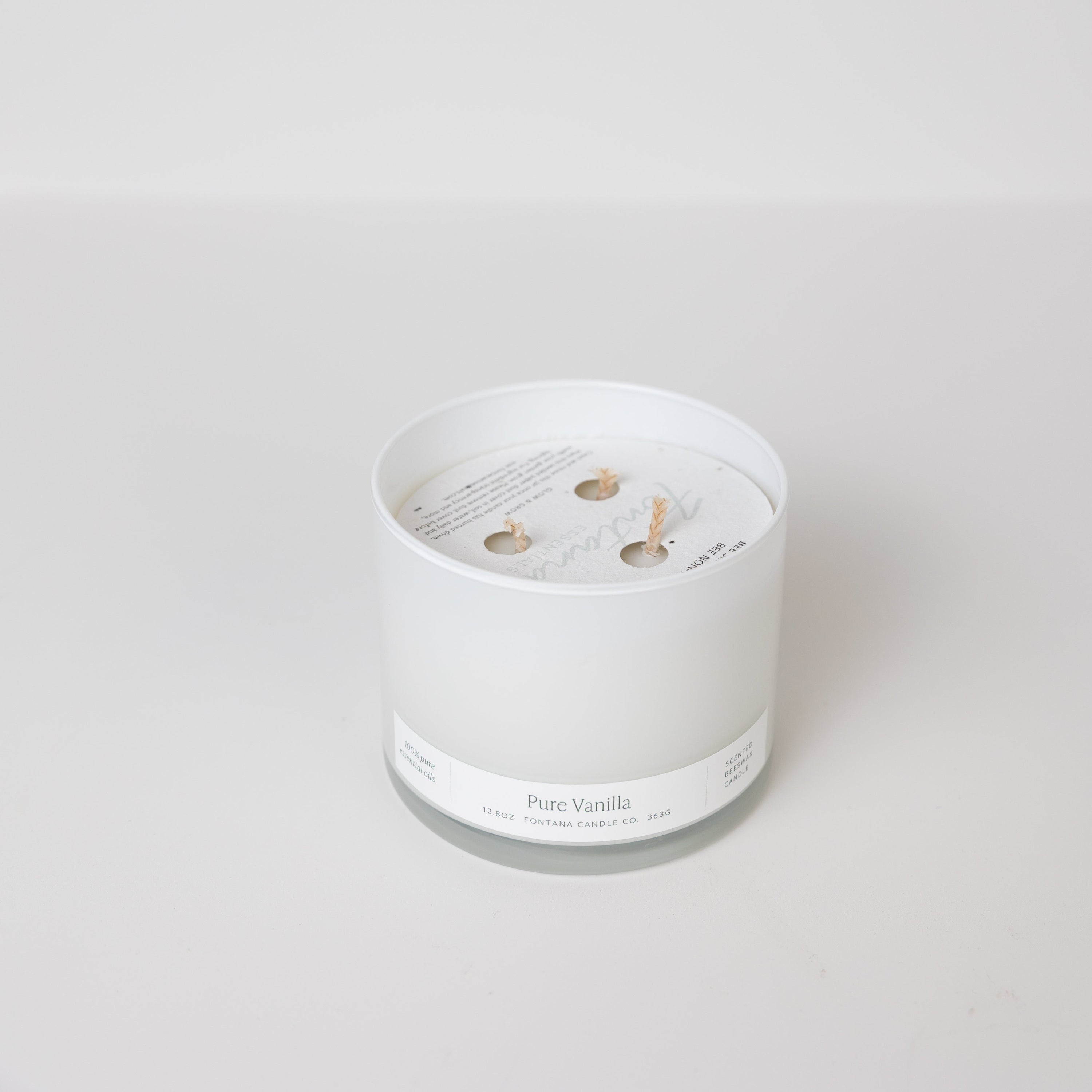 Pure Vanilla 3-Wick Natural Beeswax Candle