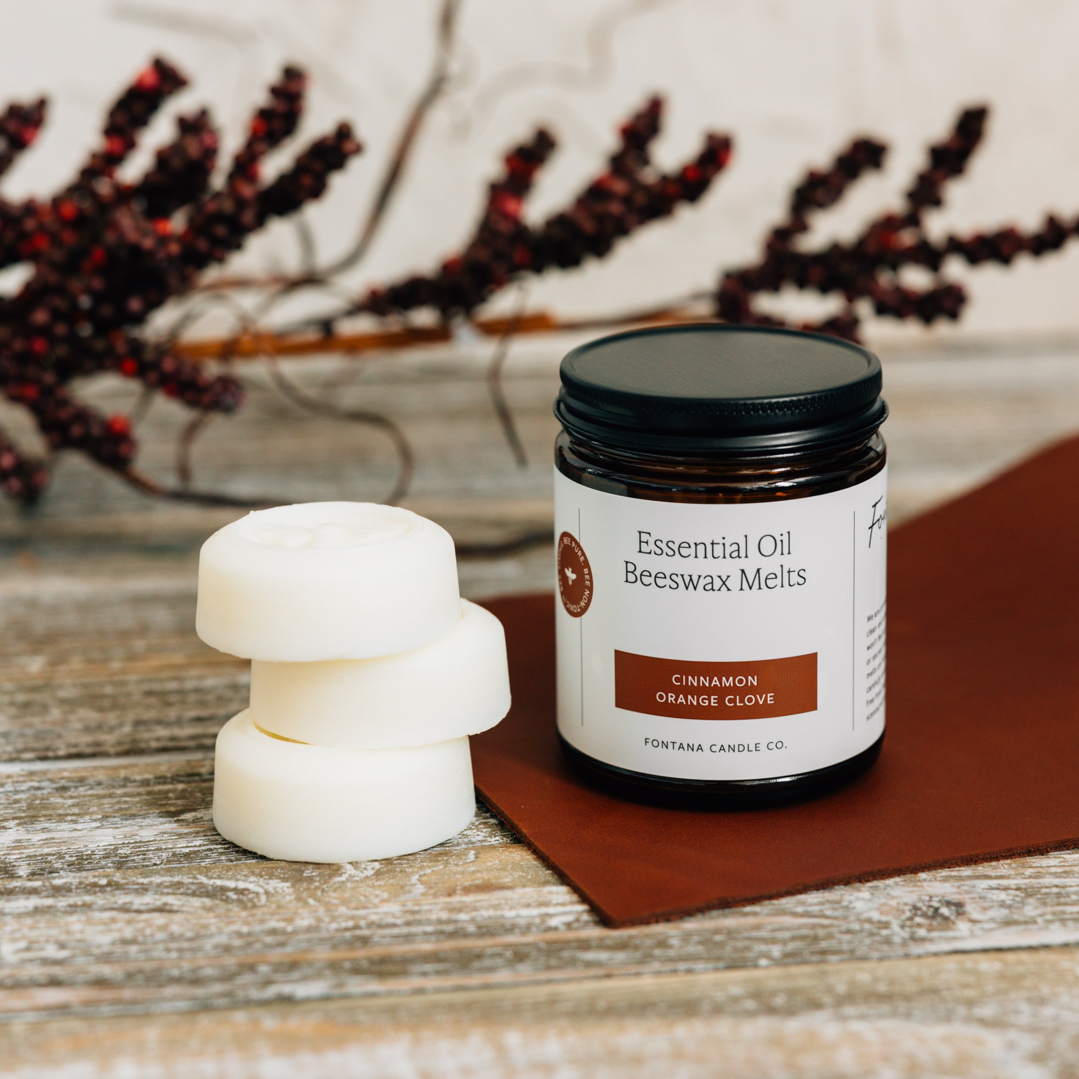 新品未使用melted butter セット Cinnamon Orange Clove Beeswax & Essential Oil Wax Melts | Fontana