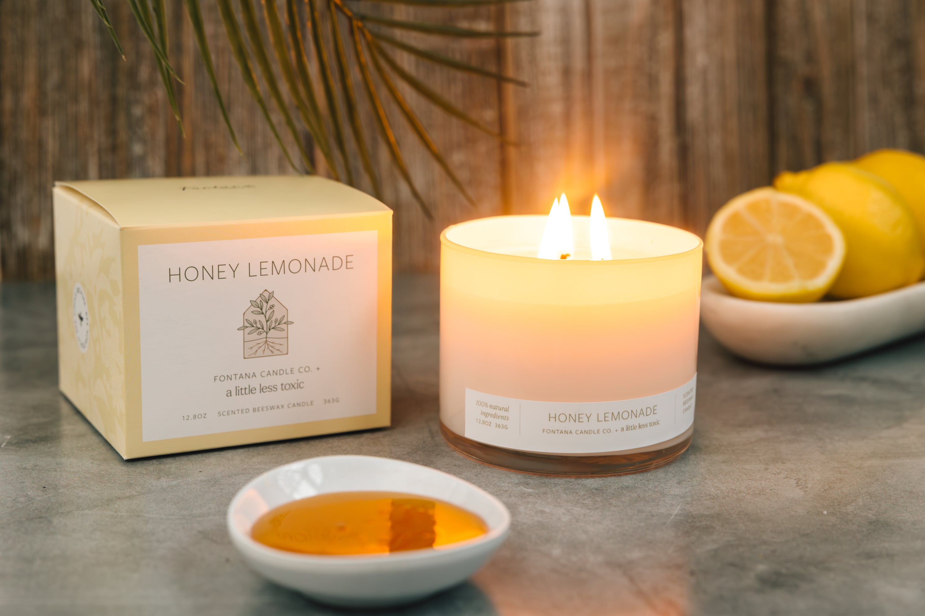 A Little Less Toxic x Fontana Honey Lemonade Candles