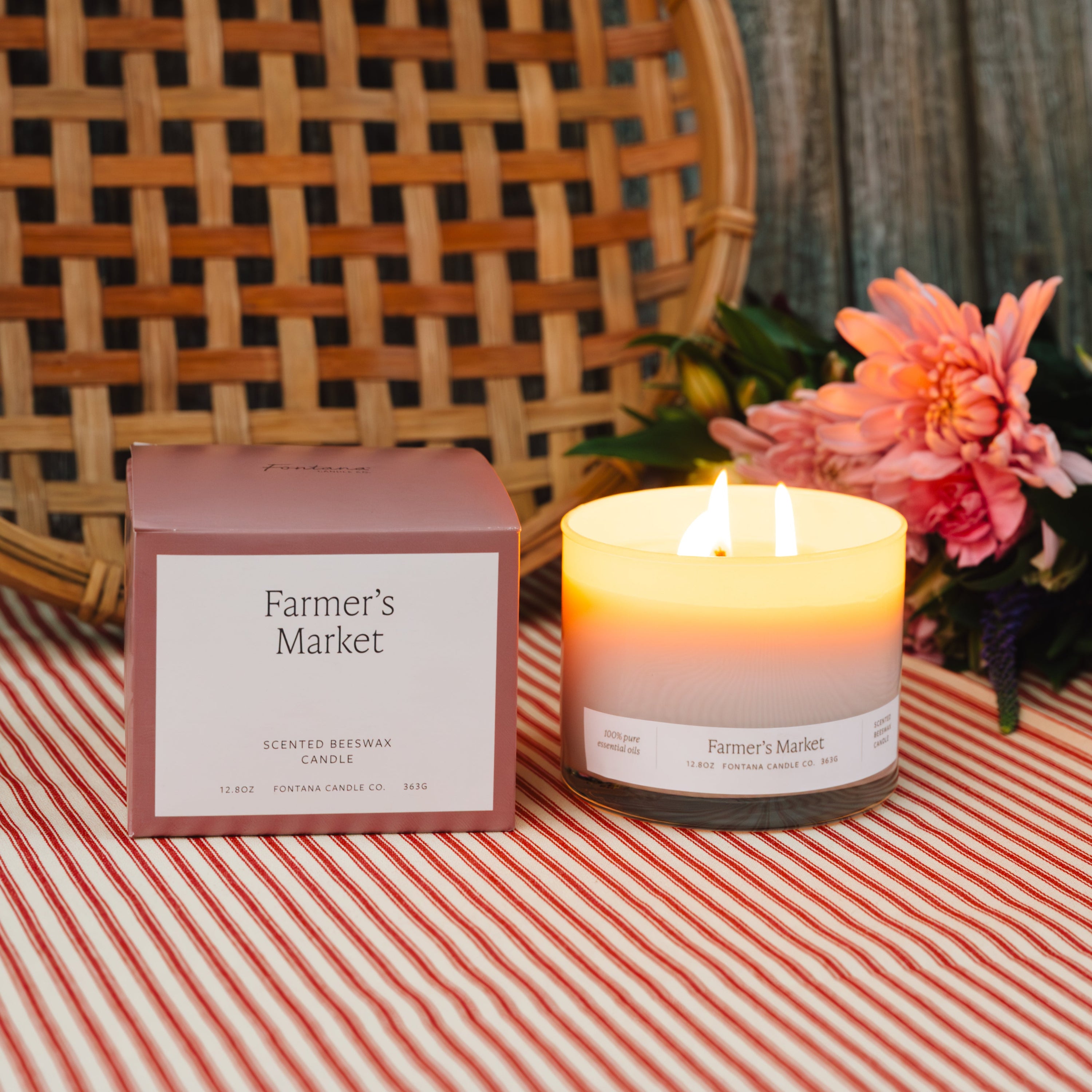 Farmer's Market 3-Wick Natural Beeswax Candle