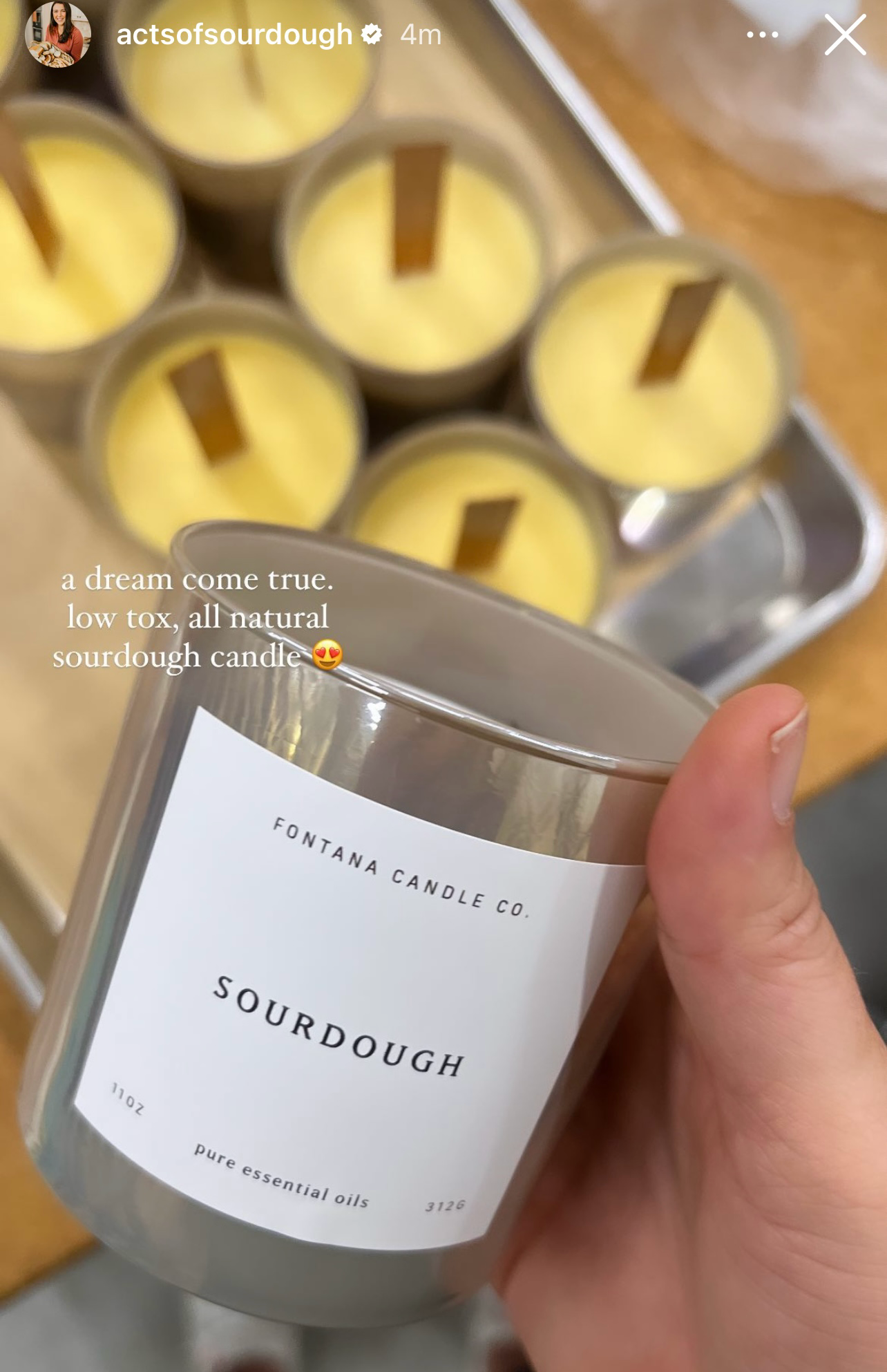 Acts of Sourdough x Fontana Collab Candle