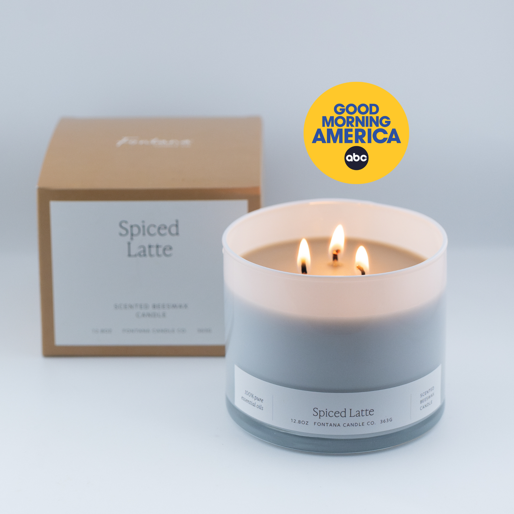 Spiced Latte 3-Wick Natural Beeswax Candle