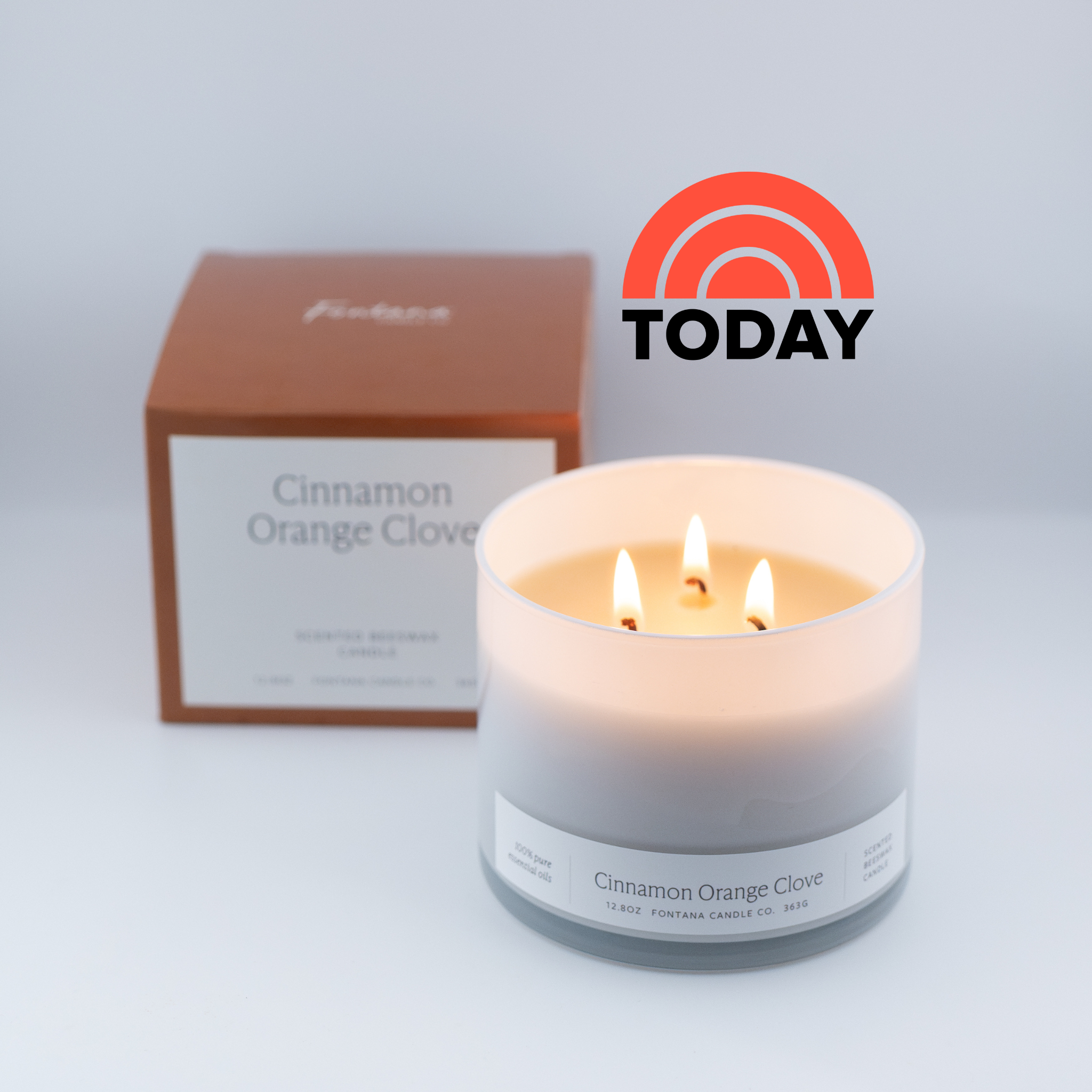 Cinnamon Orange Clove 3-Wick Natural Beeswax Candle