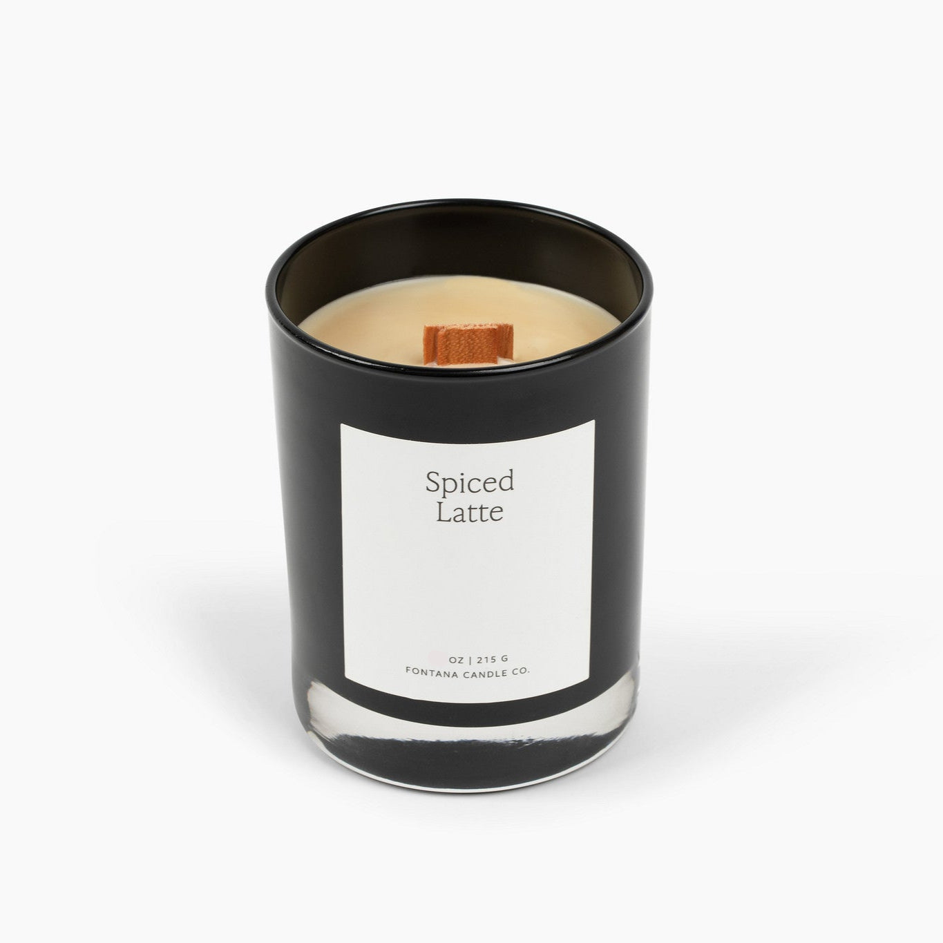 Spiced Latte Noir Glass Candle