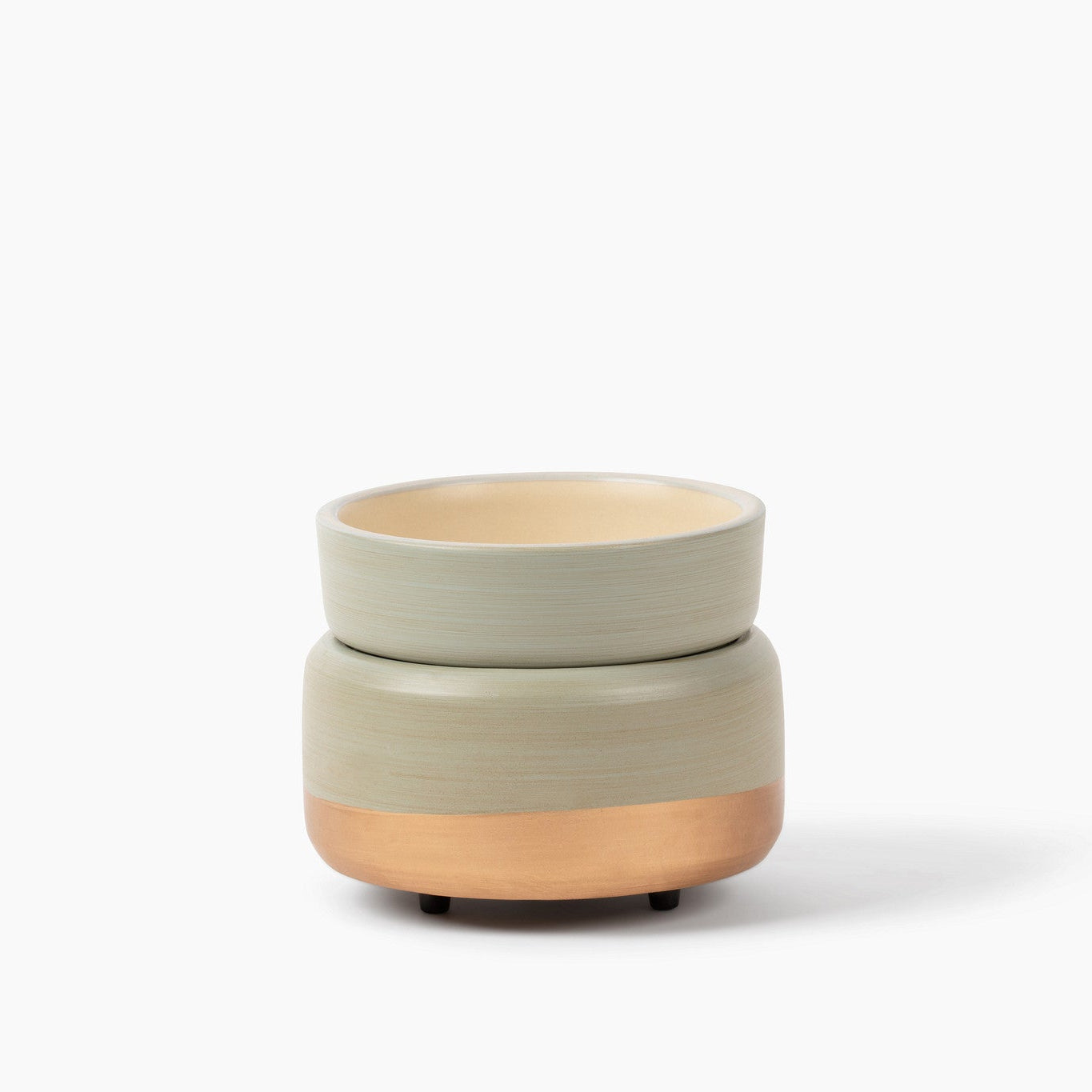 Teal 2-in-1 wax melter on a white background with the top on