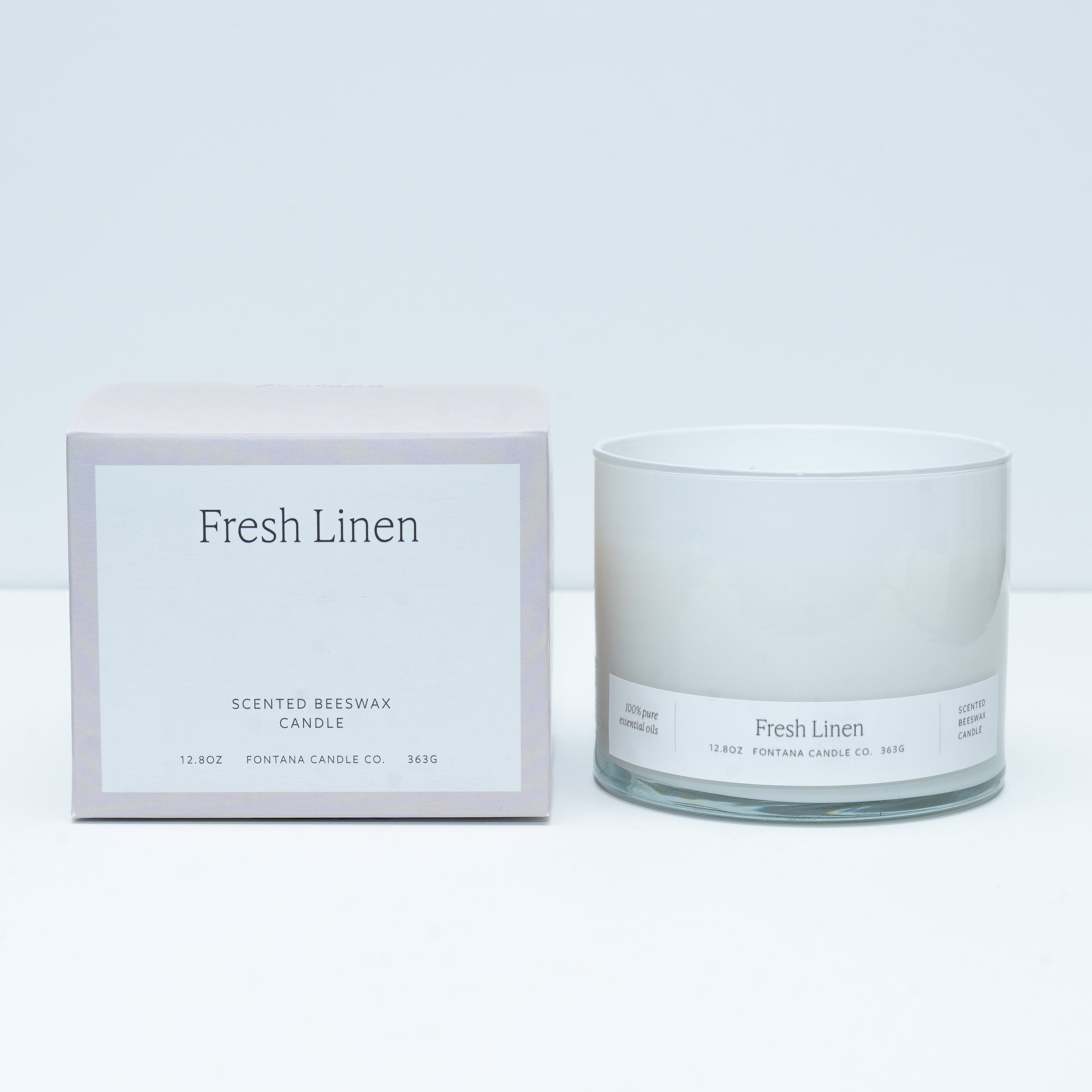 Fresh Linen 3-Wick Natural Beeswax Candle