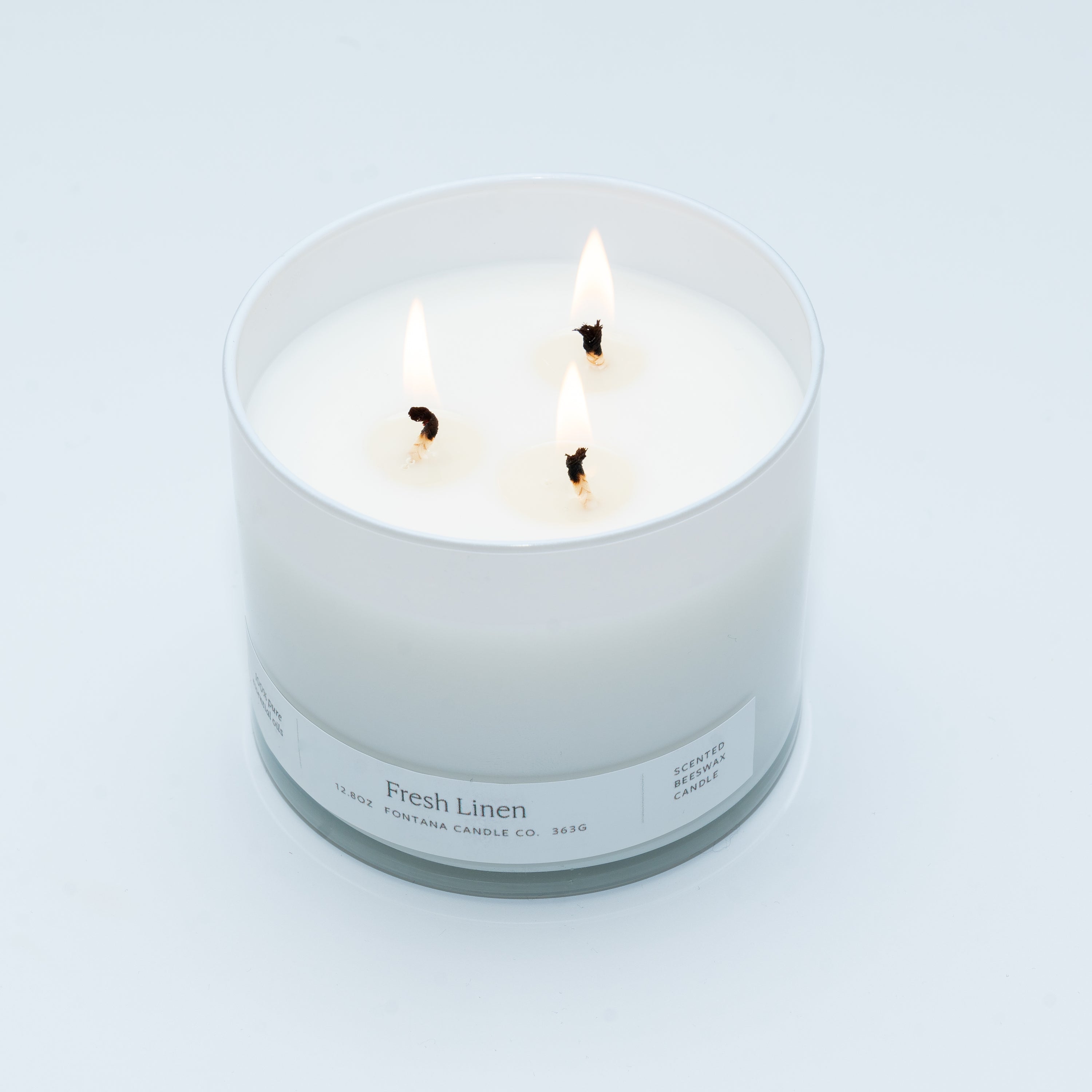 Fresh Linen 3-Wick Natural Beeswax Candle