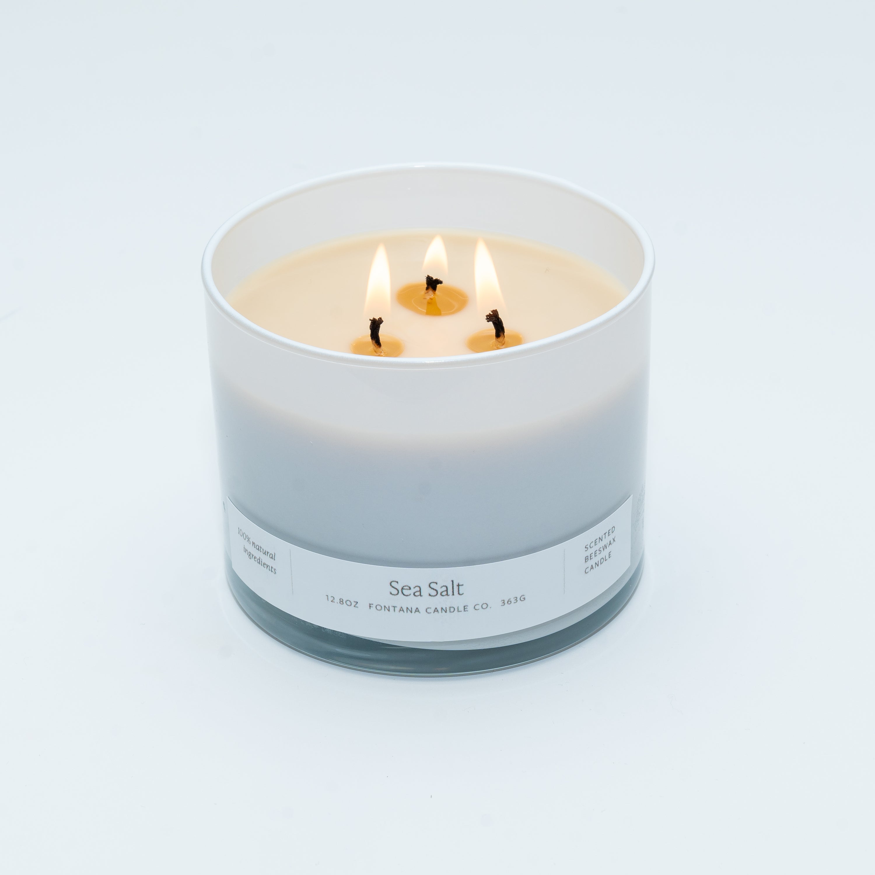 Sea Salt 3-Wick Natural Beeswax Candle