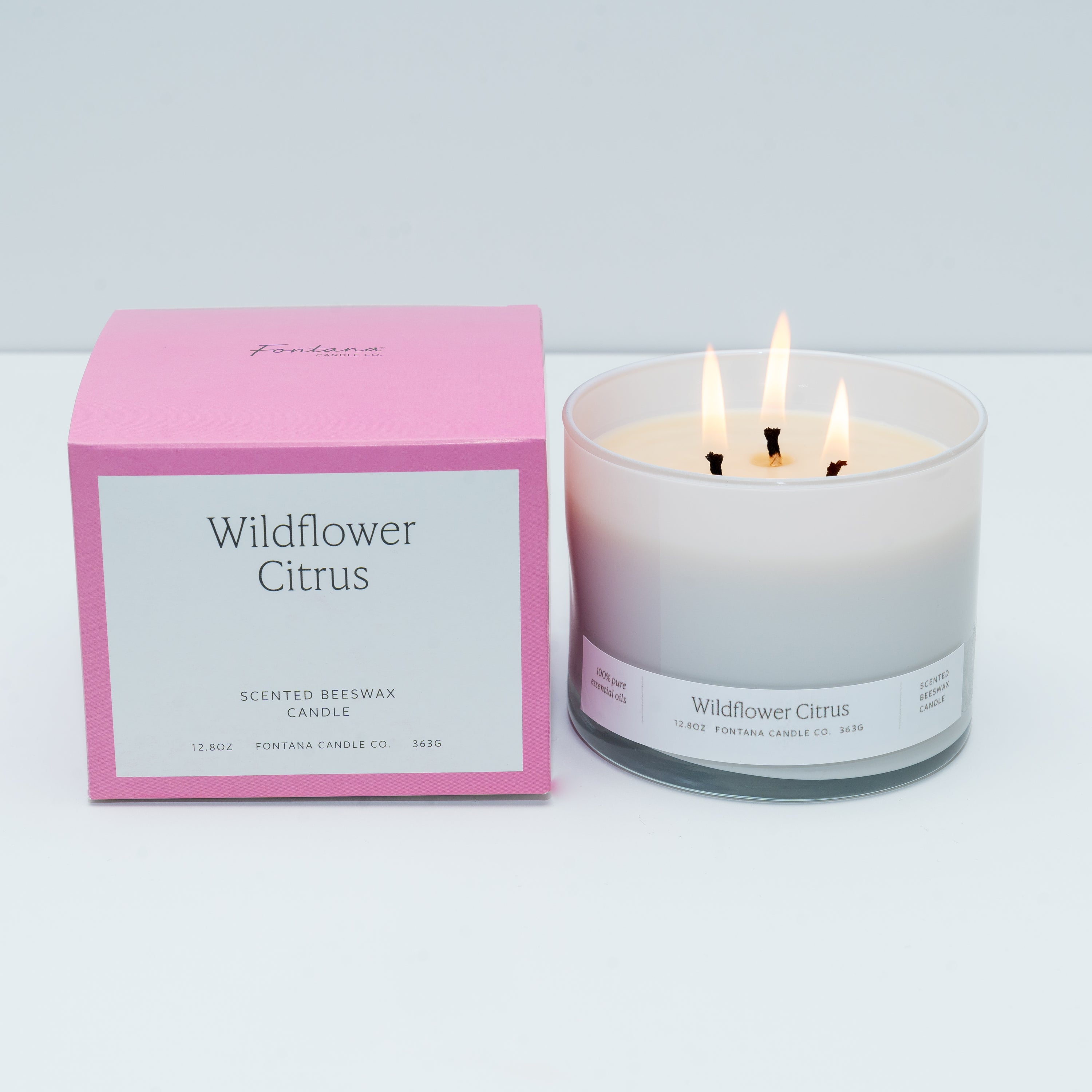 Wildflower Citrus 3-Wick Natural Beeswax Candle