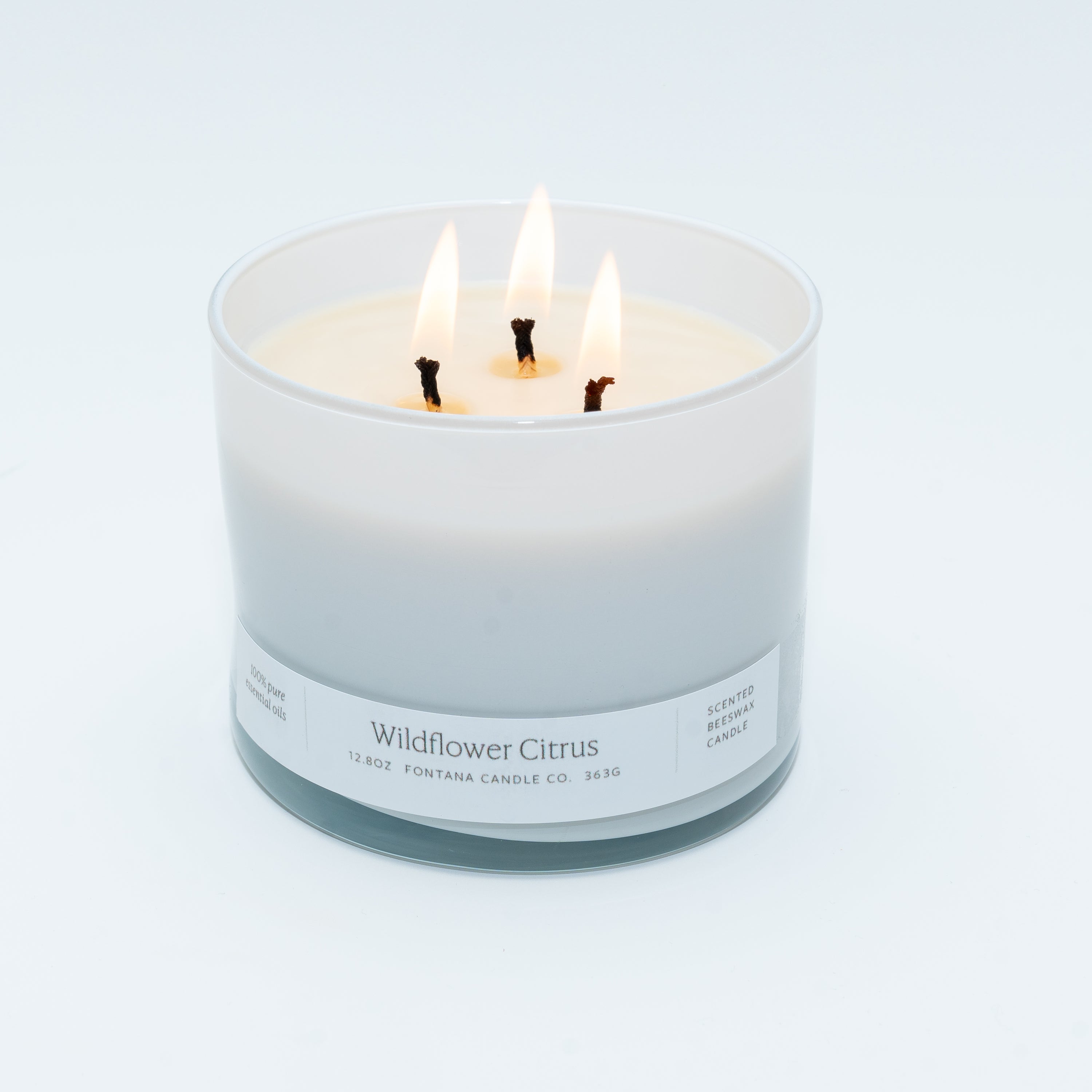 Wildflower Citrus 3-Wick Natural Beeswax Candle