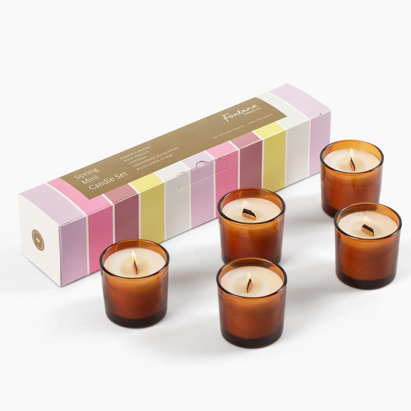Non-Toxic Spring Mini Candle Set of 5