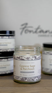 Cypress Sage & Patchouli Essential Oil Candles