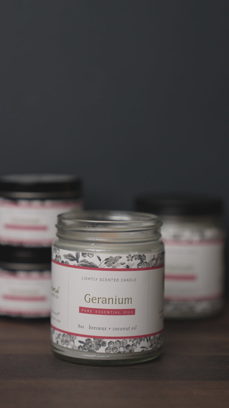 Geranium Essential Oil Candles